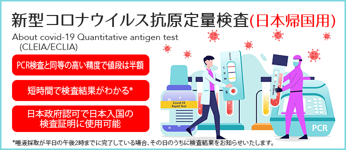 新型コロナウイルス抗原定量検査(日本帰国用)